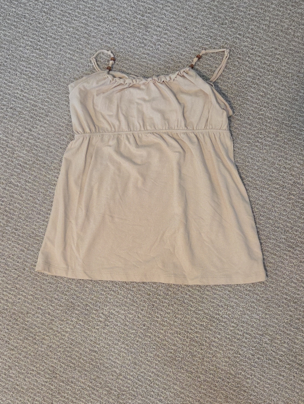 Beige Spaghetti Strap Tank Top - Women